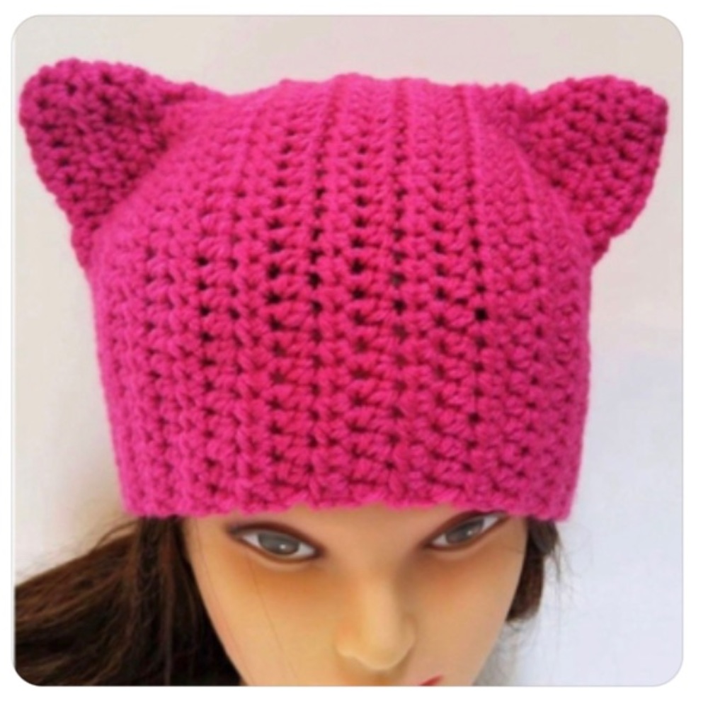 Bright pink Cat hat